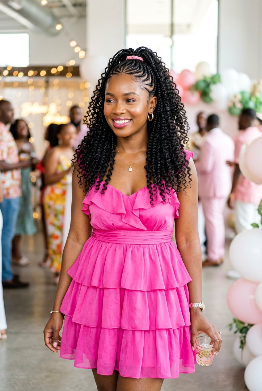 Half Up Half Down Braids - 20 braided hairstyle for birthday party - 20 braided hairstyle for birthday party