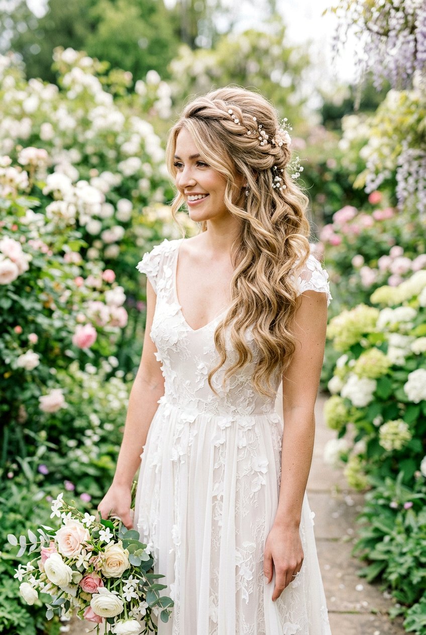 Half Up Half Down Bridal Hair With Extensions - 20 bridal hairstyle for fine hair with extensions - 20 bridal hairstyle for fine hair with extensions