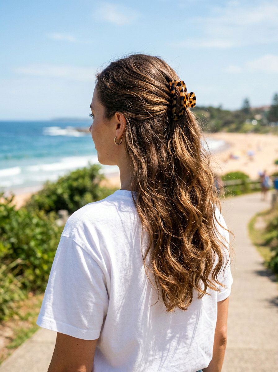 Half Up Half Down Claw Clip - 20 college girls easy claw clip hairstyle - 20 college girls easy claw clip hairstyle