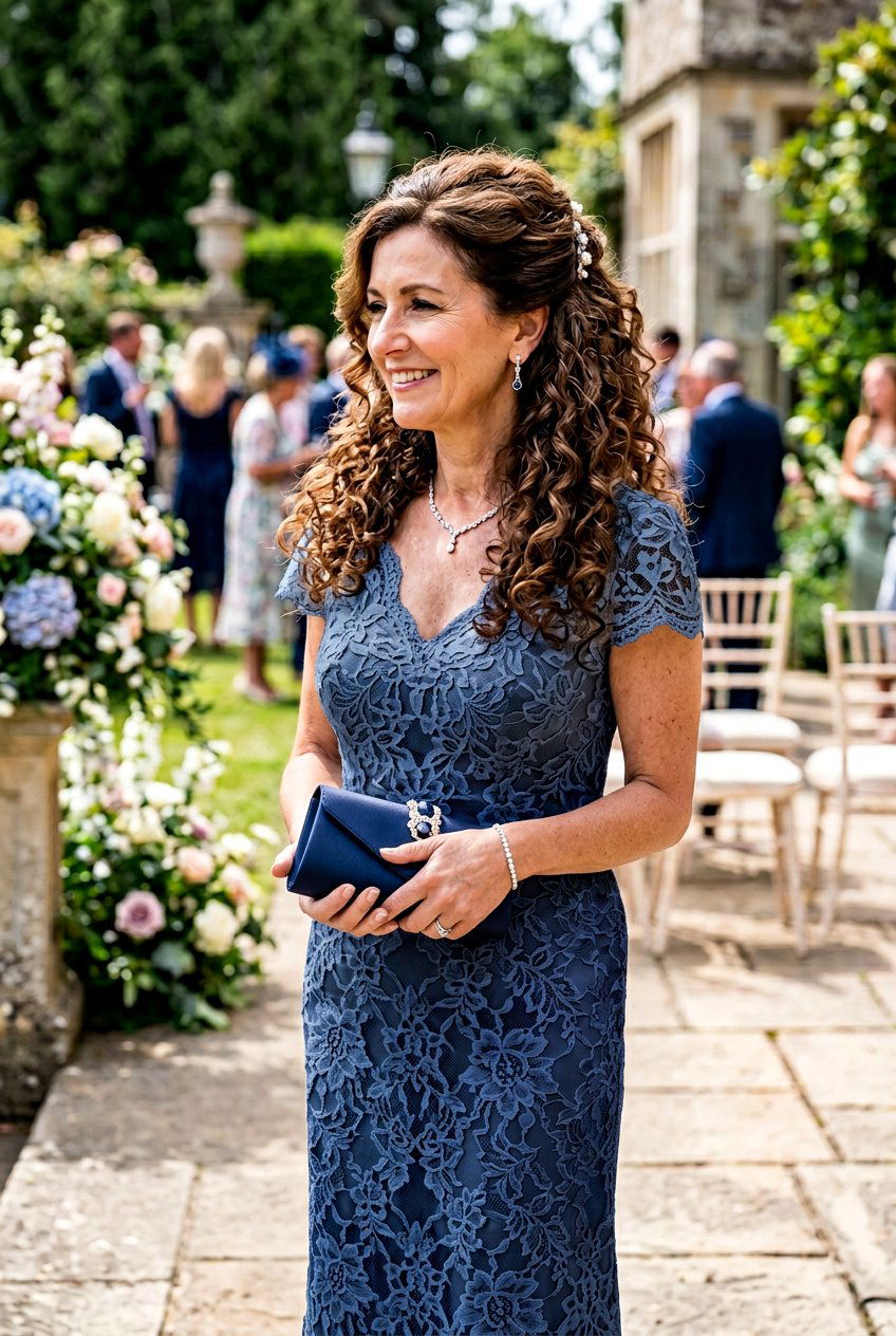 Half Up Half Down Curls - 20 mother of the bride long hairstyles - 20 mother of the bride long hairstyles