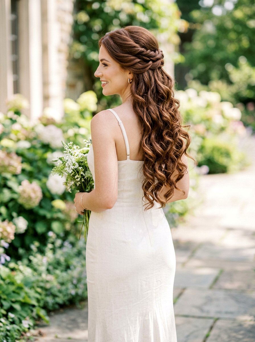 Half Up Half Down Curls For Long Hair - 20 wedding guest half up half down curls - 20 wedding guest half up half down curls