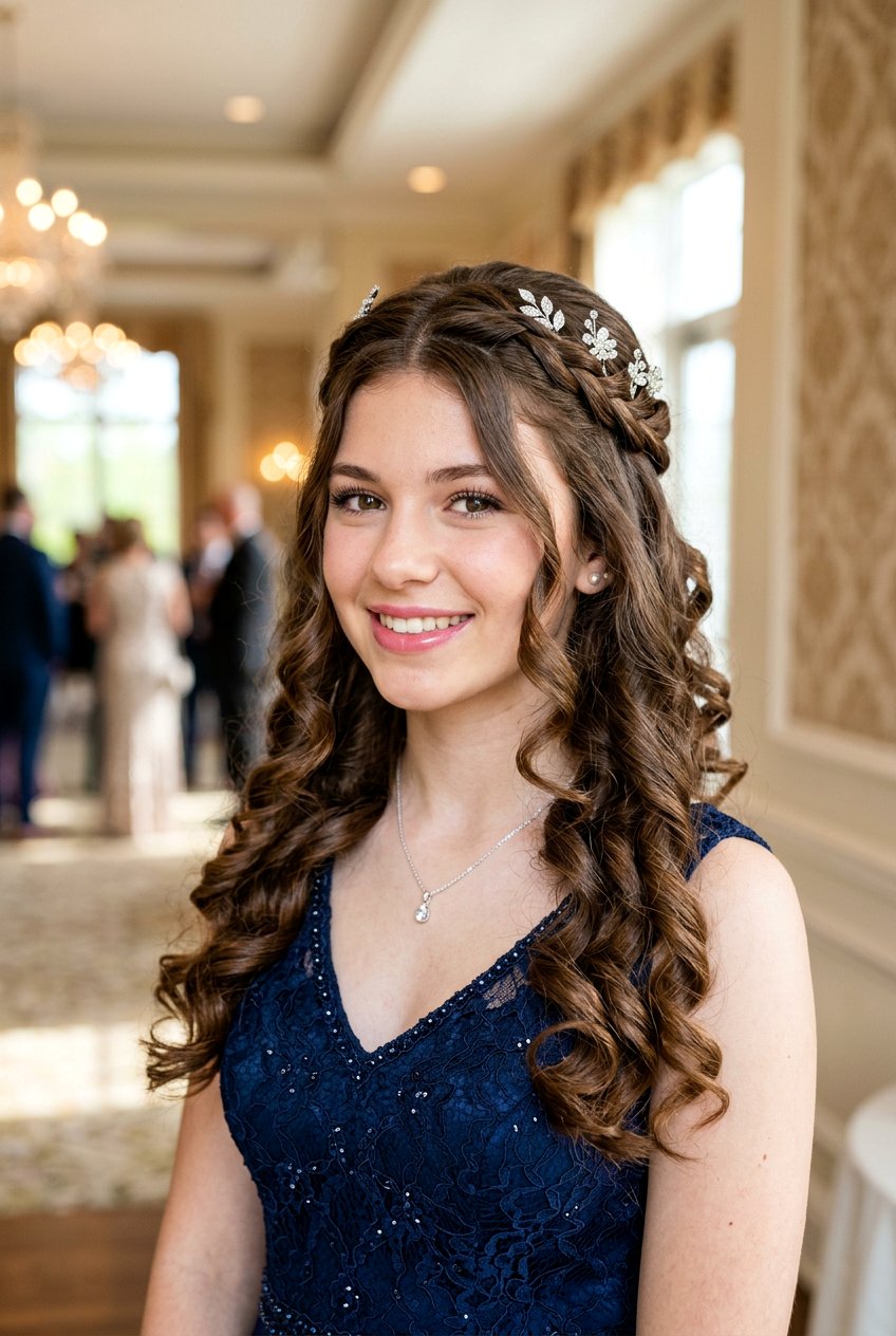 Half Up Half Down Curls For Teens - 20 formal dance hairstyles for teens - 20 formal dance hairstyles for teens