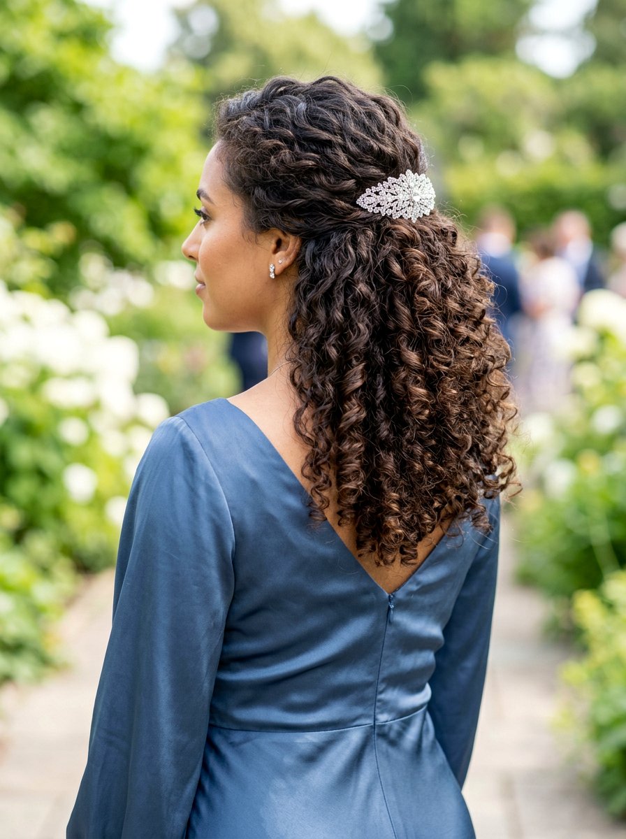 Half Up Half Down Curly Hair - 20 homecoming hairstyles for curly hair - 20 homecoming hairstyles for curly hair