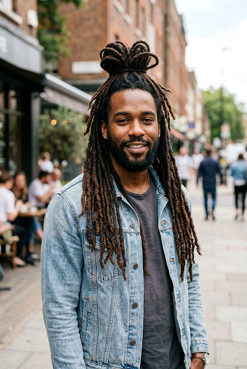 20 Stylish Dread Bun Hairstyles for Men: Cool & Clean Looks