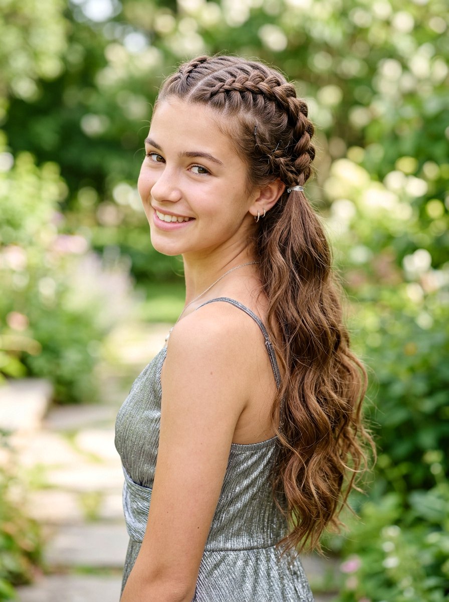 Half Up Half Down Dutch Braid - 20 homecoming half up hairstyle - 20 homecoming half up hairstyle