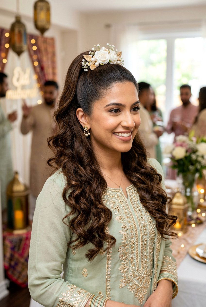 Half Up Half Down Eid Ponytail Hairstyle - 20 eid ponytail hairstyle - 20 eid ponytail hairstyle