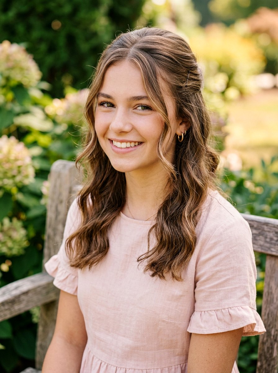 Half Up Half Down Face Framing Pieces - 20 homecoming half up hairstyle - 20 homecoming half up hairstyle