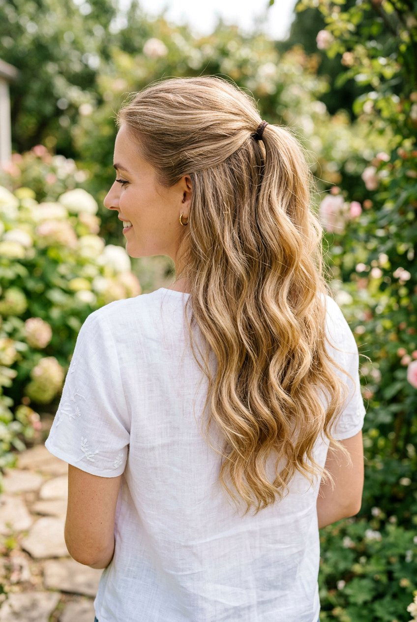 Half Up Half Down For Long Hair - 20 summer hairstyles for long hair - 20 summer hairstyles for long hair