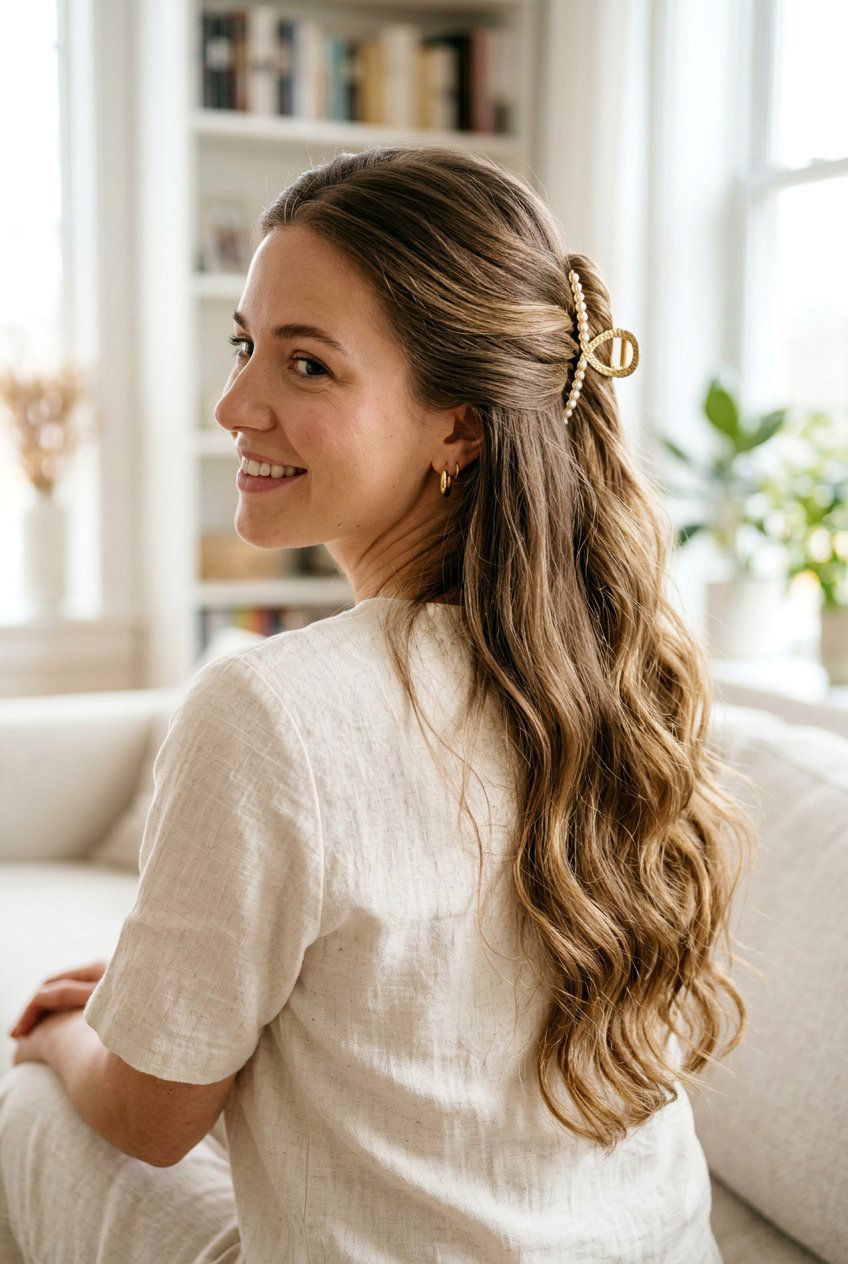 Half Up Half Down For Long Hair - 20 easy hairstyles for long hair - 20 easy hairstyles for long hair