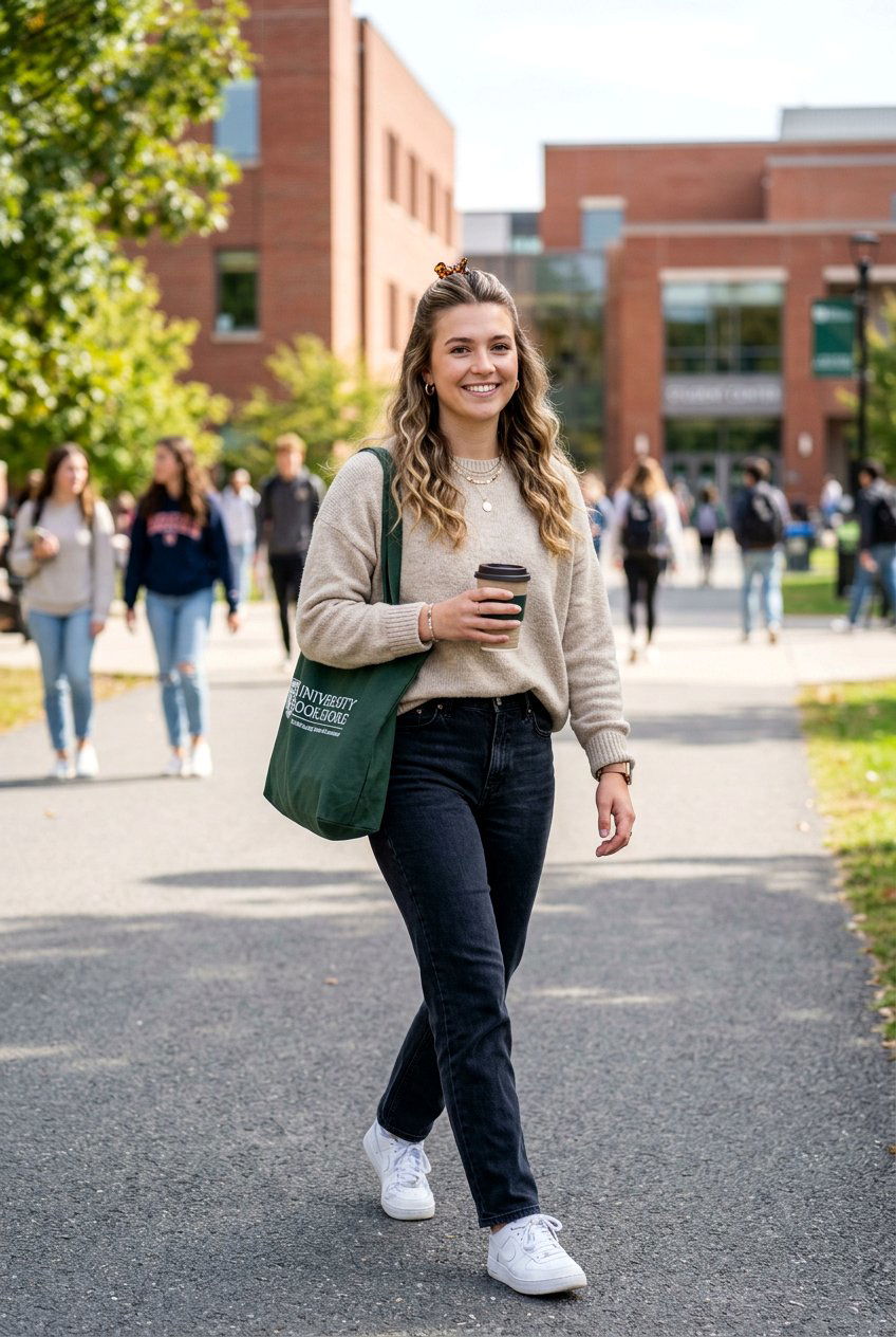 Half Up Half Down Hairstyle - 20 quick hairstyles for college girls - 20 quick hairstyles for college girls