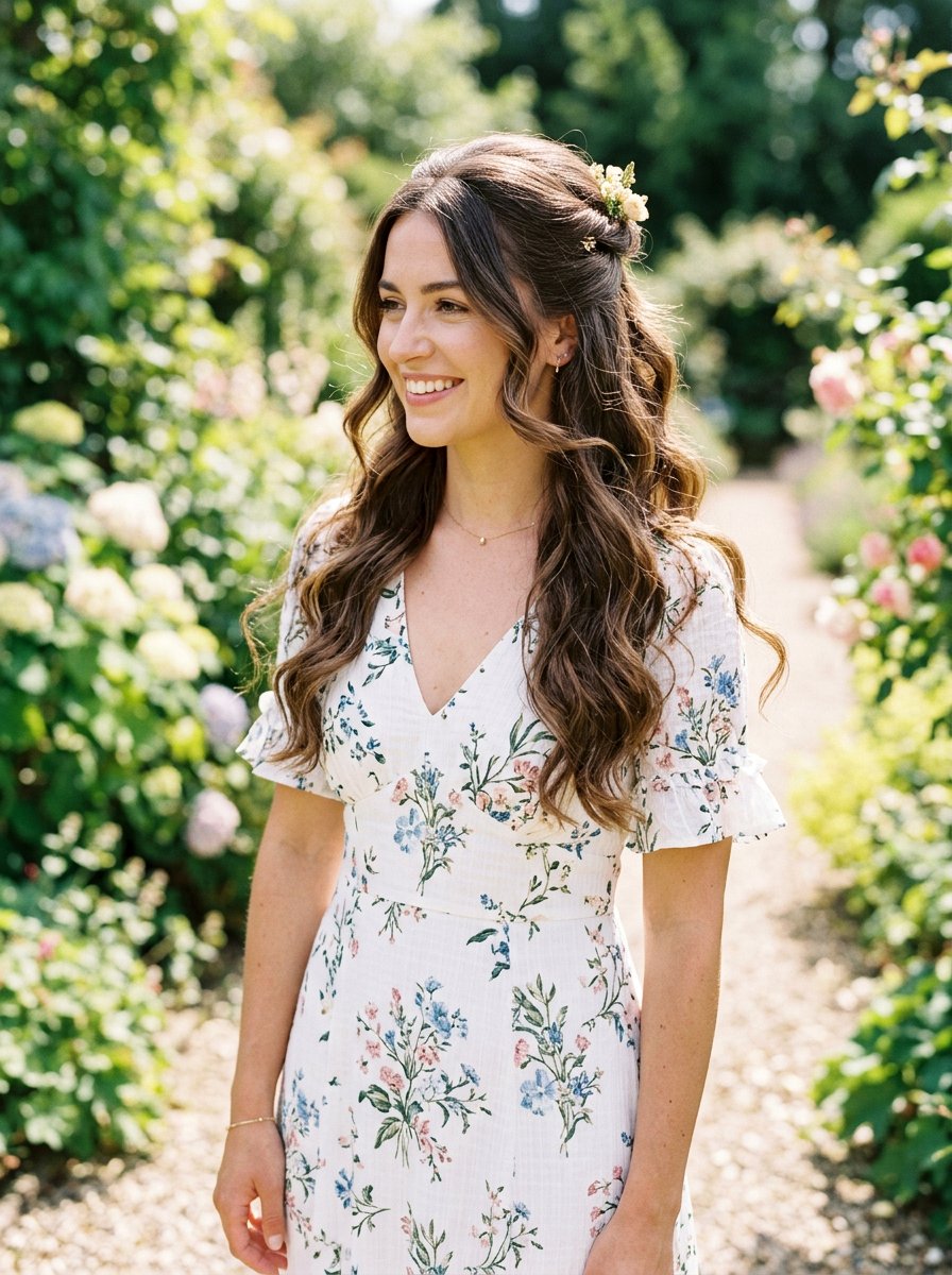 Half Up Half Down Hairstyle - 20 cute hairstyle for amusement park - 20 cute hairstyle for amusement park