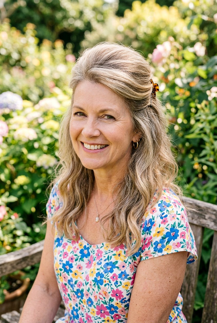 Half Up Half Down Hairstyle For Mature Women - 20 mature women easy hairstyle ideas - 20 mature women easy hairstyle ideas