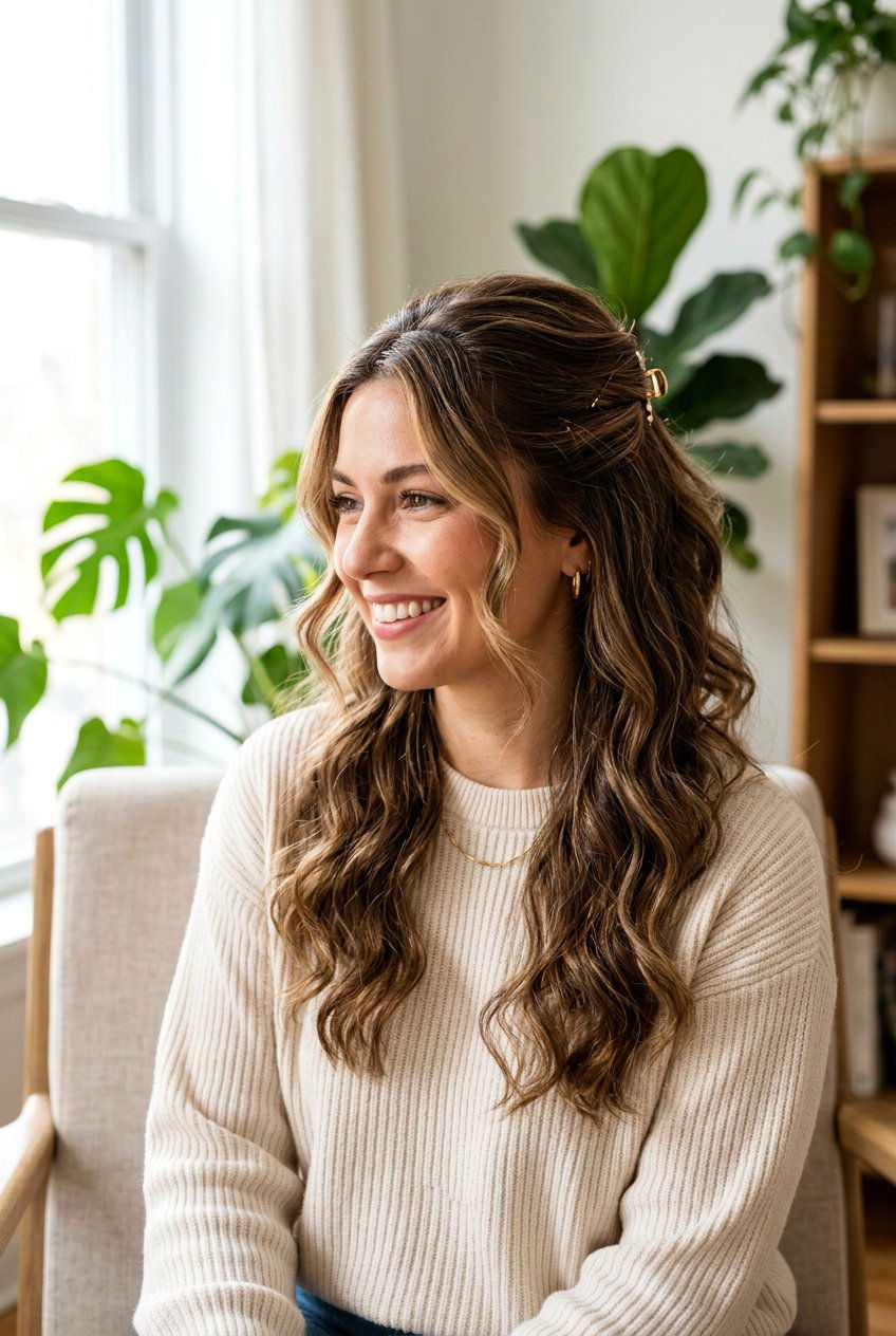 Half Up Half Down Hairstyle For Picture Day - 20 easy hairstyles for picture day - 20 easy hairstyles for picture day