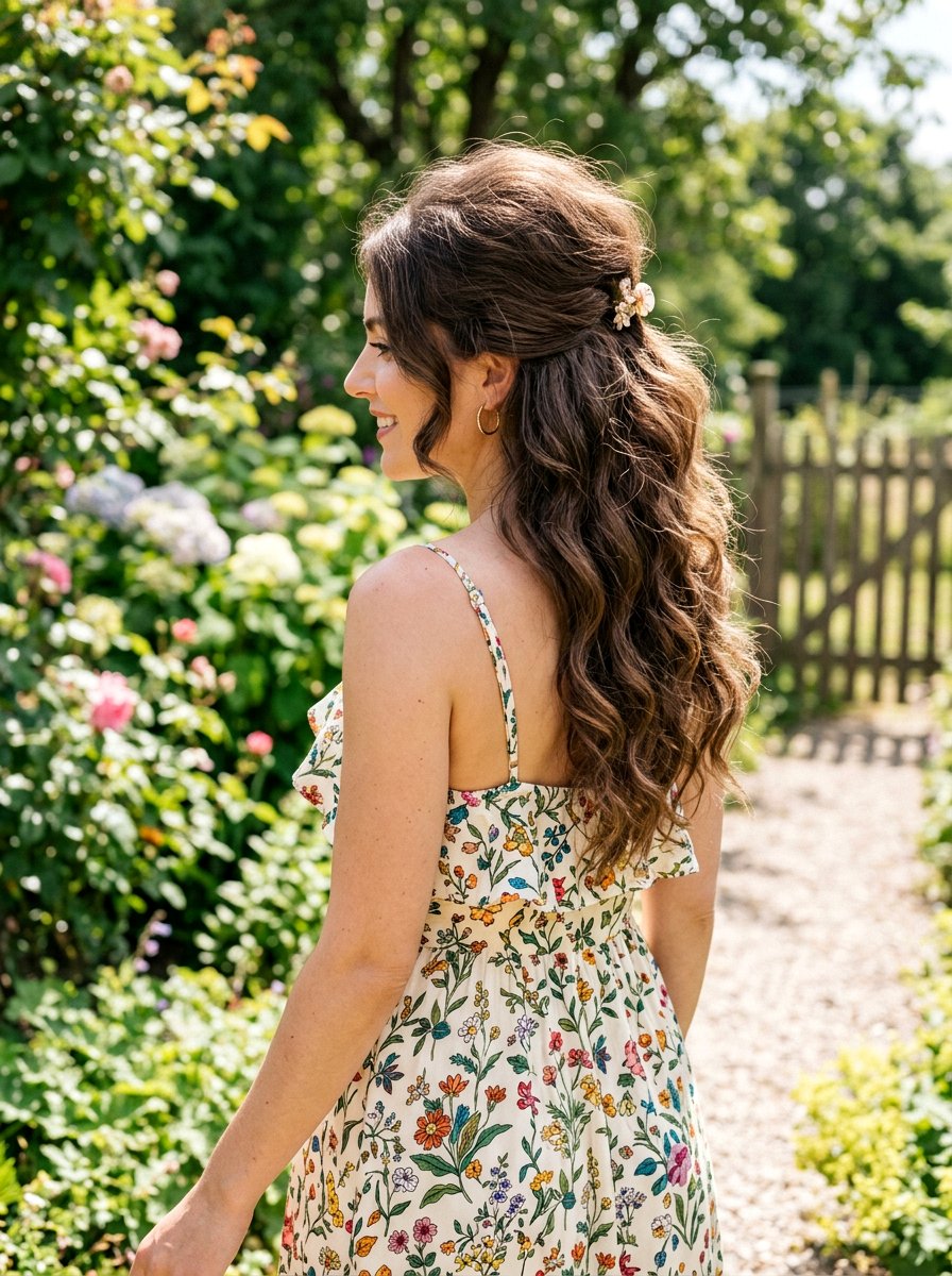 Half Up Half Down Hairstyle For Thick Hair - 20 simple hairstyle for thick long hair - 20 simple hairstyle for thick long hair