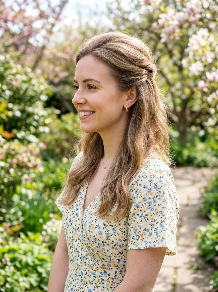 Half Up Half Down Hairstyle For Thin Hair - 20 quick hairstyle for fine limp hair - 20 quick hairstyle for fine limp hair