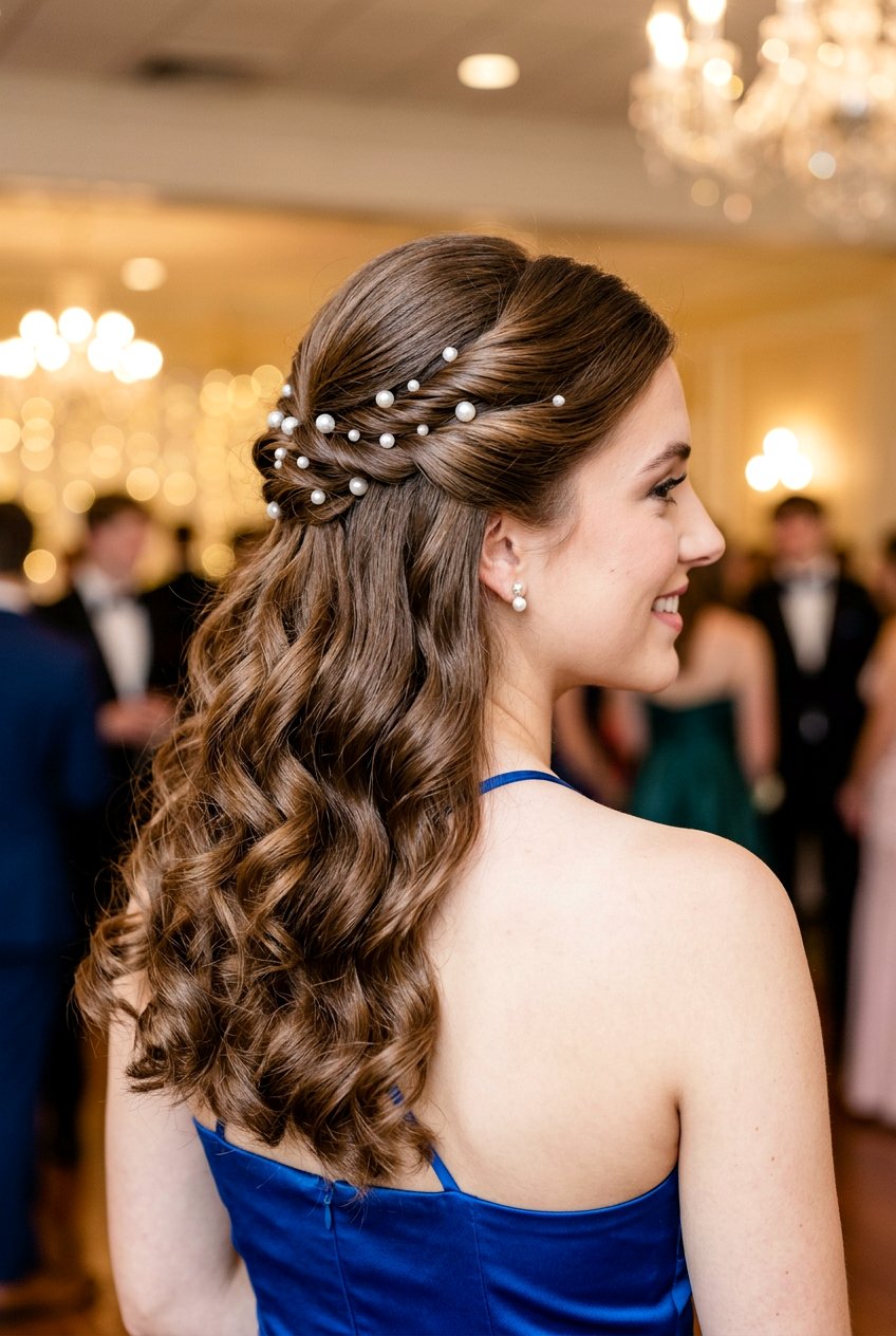 Half Up Half Down Homecoming Hair - 20 homecoming hairstyle for teenage girls - 20 homecoming hairstyle for teenage girls
