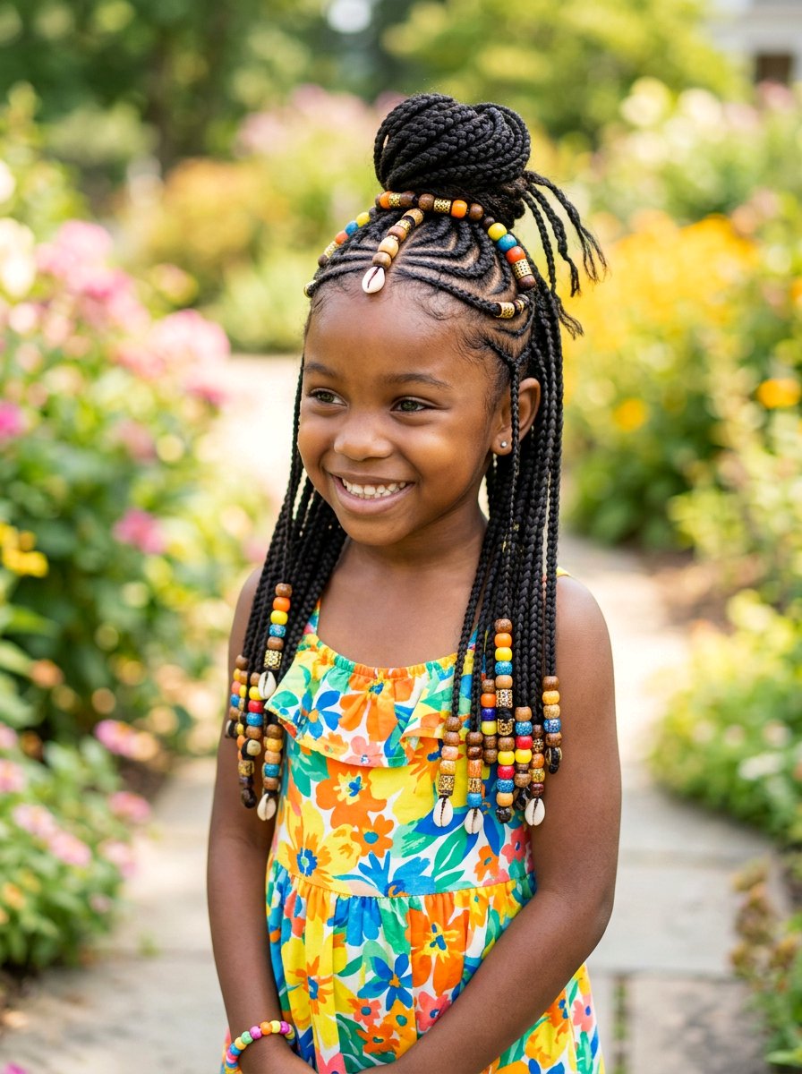 Half Up Half Down Kids Fulani Braids - 20 kids fulani braids styles - 20 kids fulani braids styles
