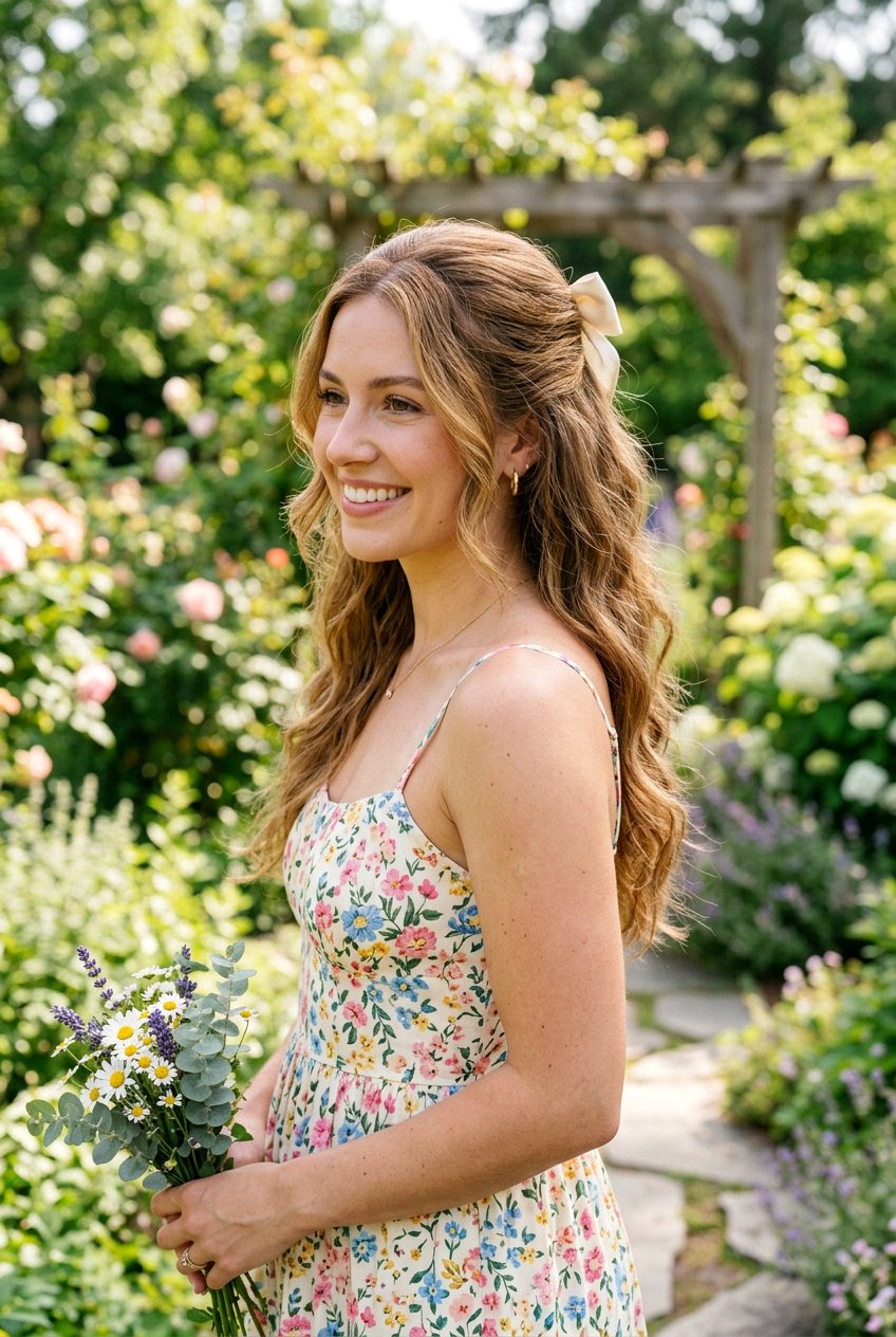 Half Up Half Down Layered Look - 20 campus hairstyle for long layers - 20 campus hairstyle for long layers