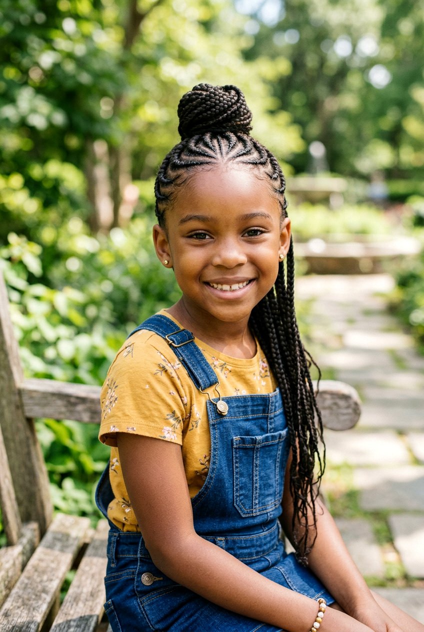 Half Up Half Down Lemonade Braids For Kids - 20 lemonade braids for girls - 20 lemonade braids for girls
