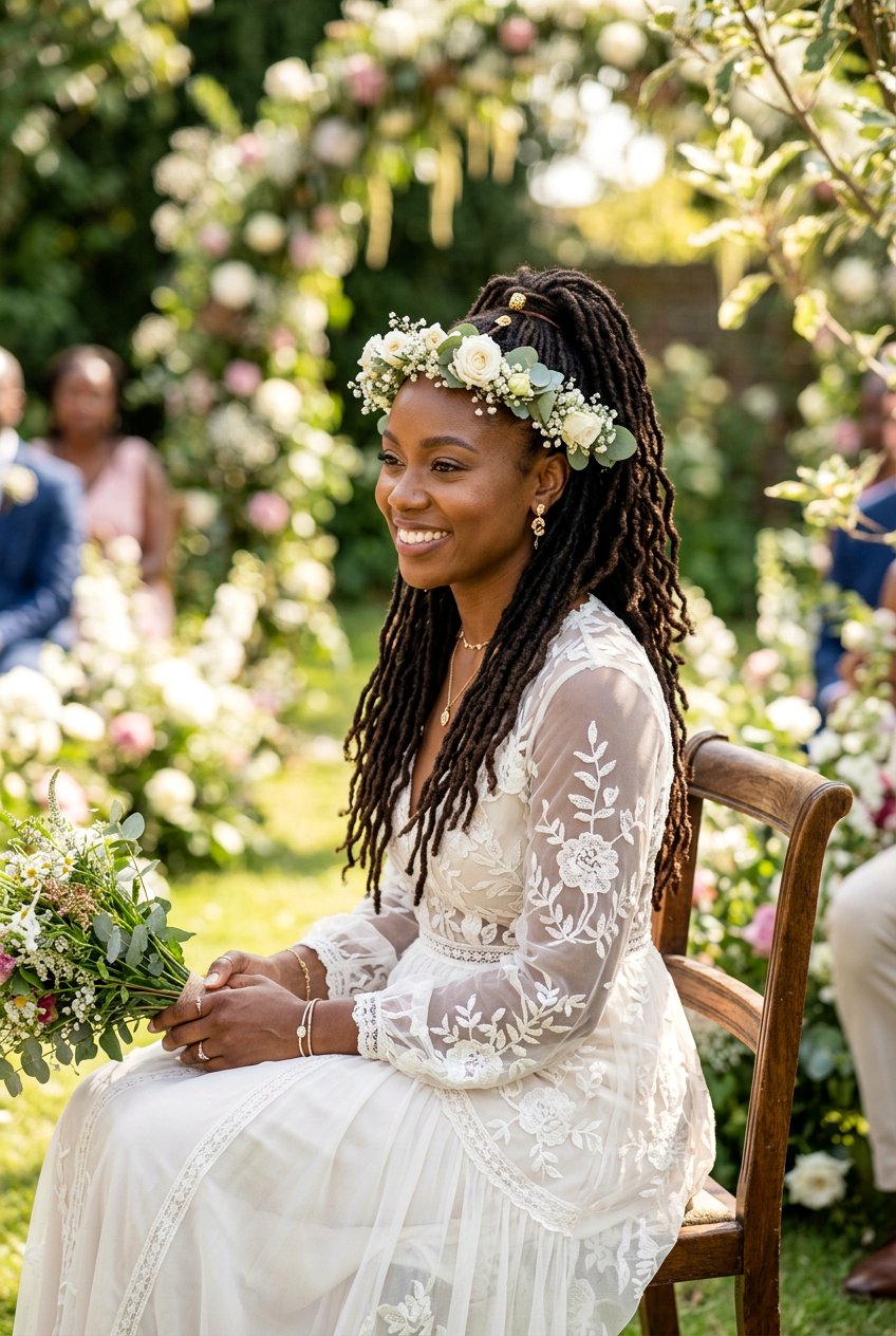 Half Up Half Down Loc Ponytail - 20 bridal hairstyle for loc ponytail - 20 bridal hairstyle for loc ponytail