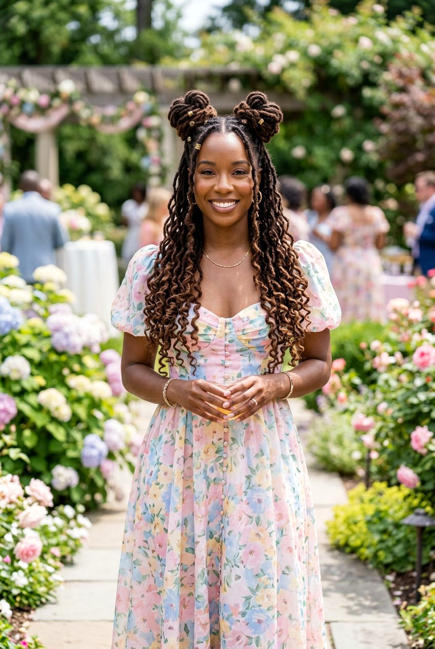 Half Up Half Down Locs - 20 loc styles with curls - 20 loc styles with curls