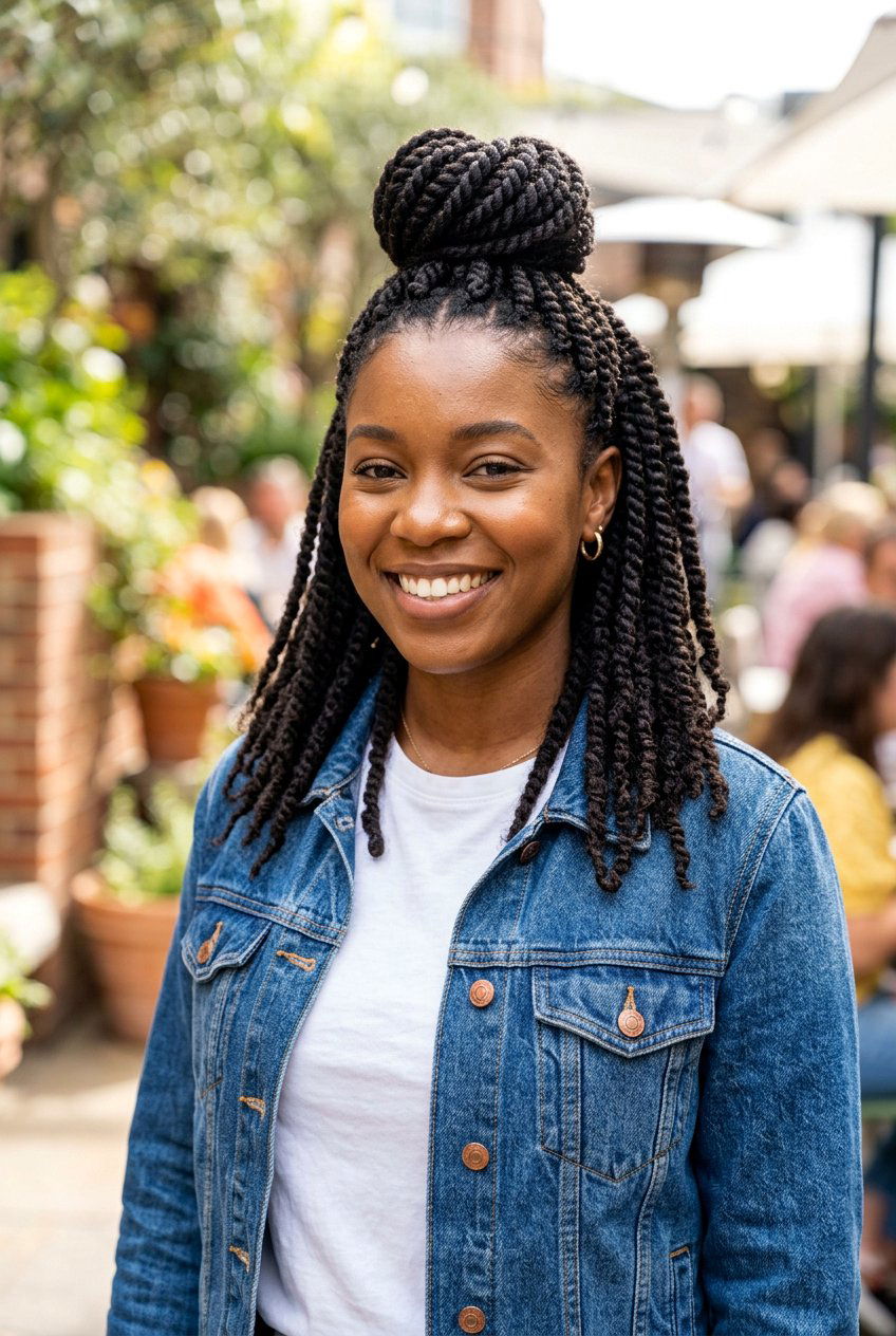 Half Up Half Down Marley Twists - 20 marley twists updo hairstyles - 20 marley twists updo hairstyles