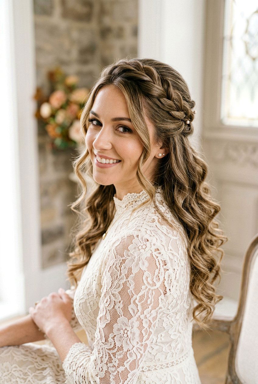Half Up Half Down Mother of the Bride Hairstyle - 20 mother of the bride hairstyles - 20 mother of the bride hairstyles