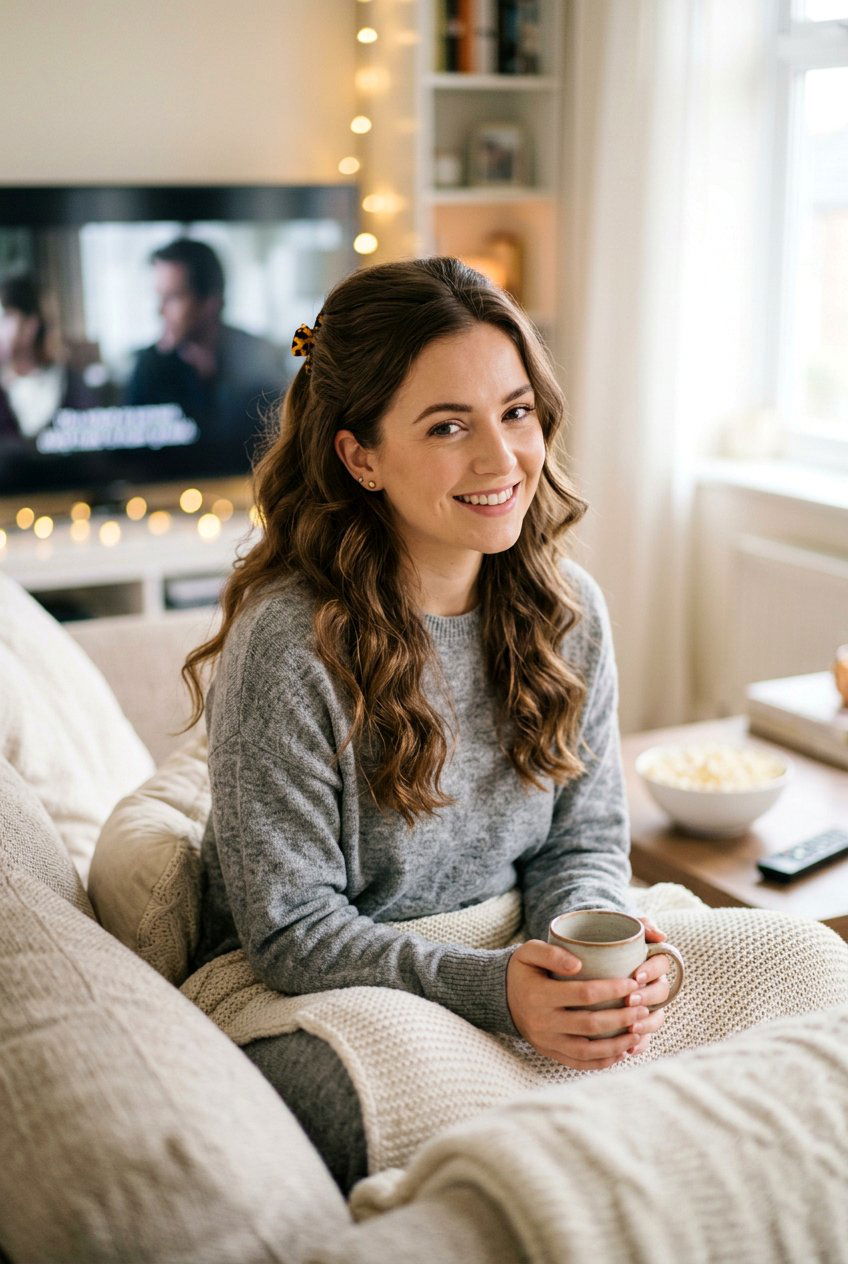 Half Up Half Down Movie Night Hair - 20 movie night hairstyles - 20 movie night hairstyles