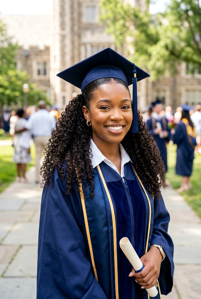 Half Up Half Down Natural Hair - 20 graduation hairstyles for natural hair - 20 graduation hairstyles for natural hair