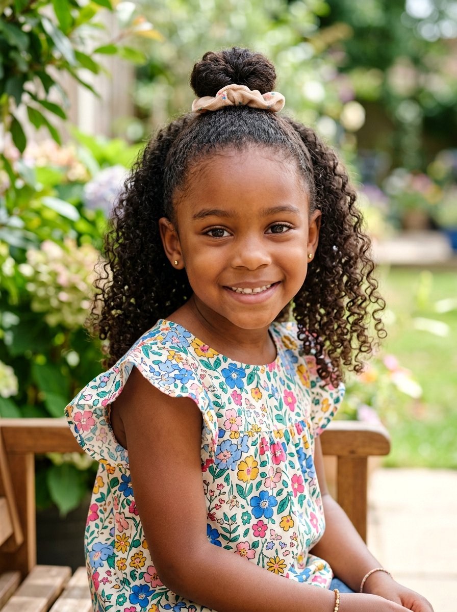 Half Up Half Down Natural Hair - 20 quick natural hairstyles for kids - 20 quick natural hairstyles for kids