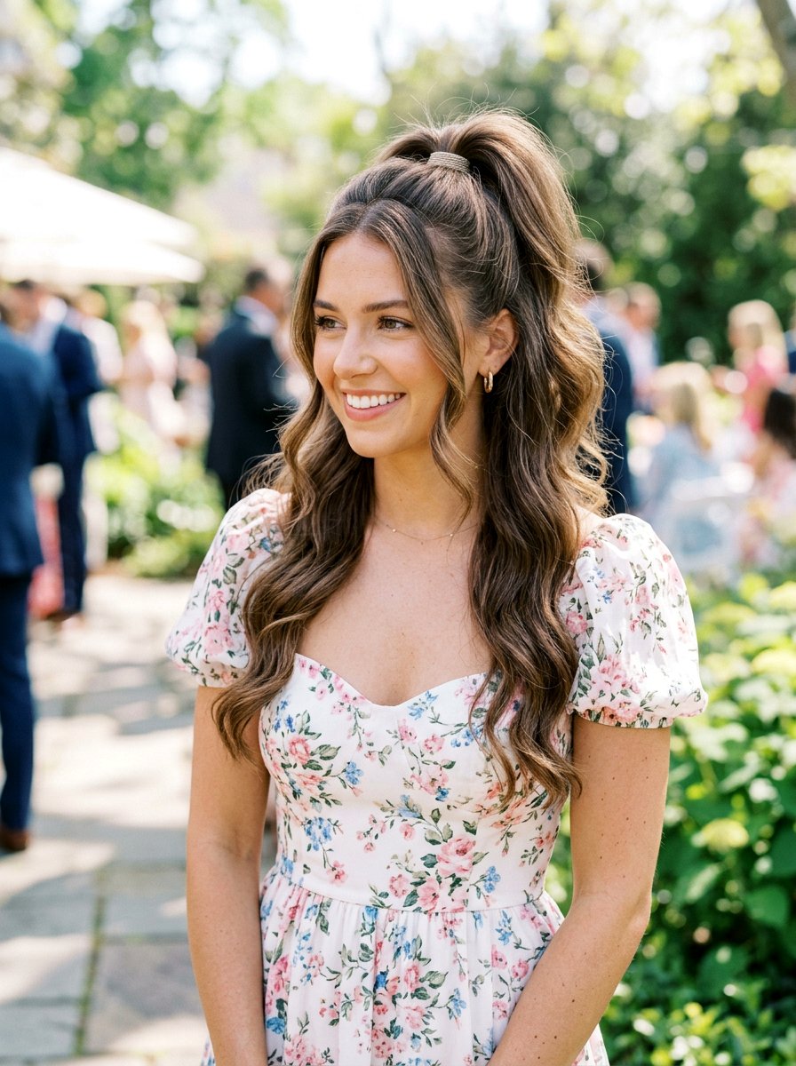 Half Up Half Down Ponytail - 20 homecoming hairstyles with ponytail - 20 homecoming hairstyles with ponytail