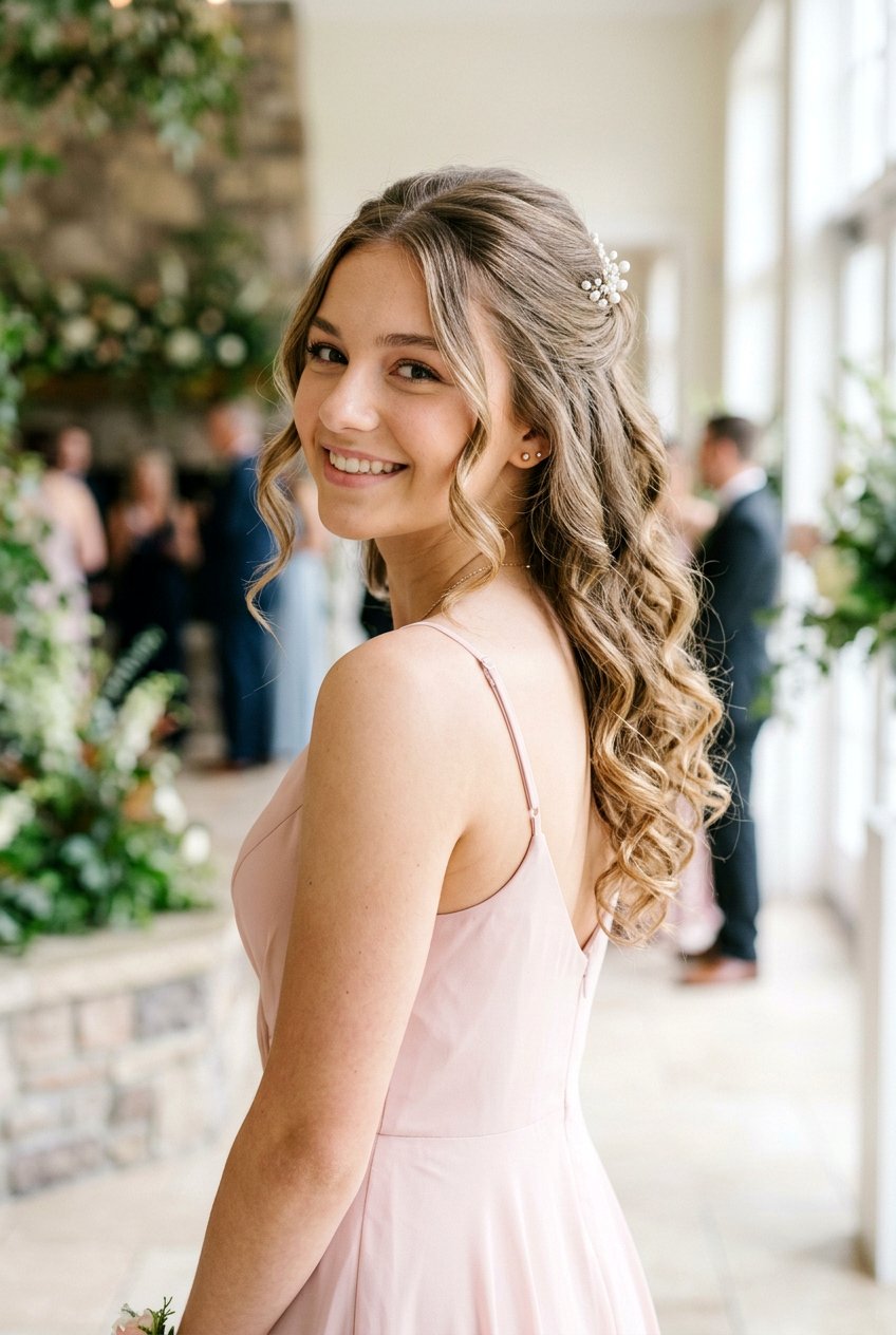 Half Up Half Down Prom Hair - 20 cute prom hairstyles for teens - 20 cute prom hairstyles for teens