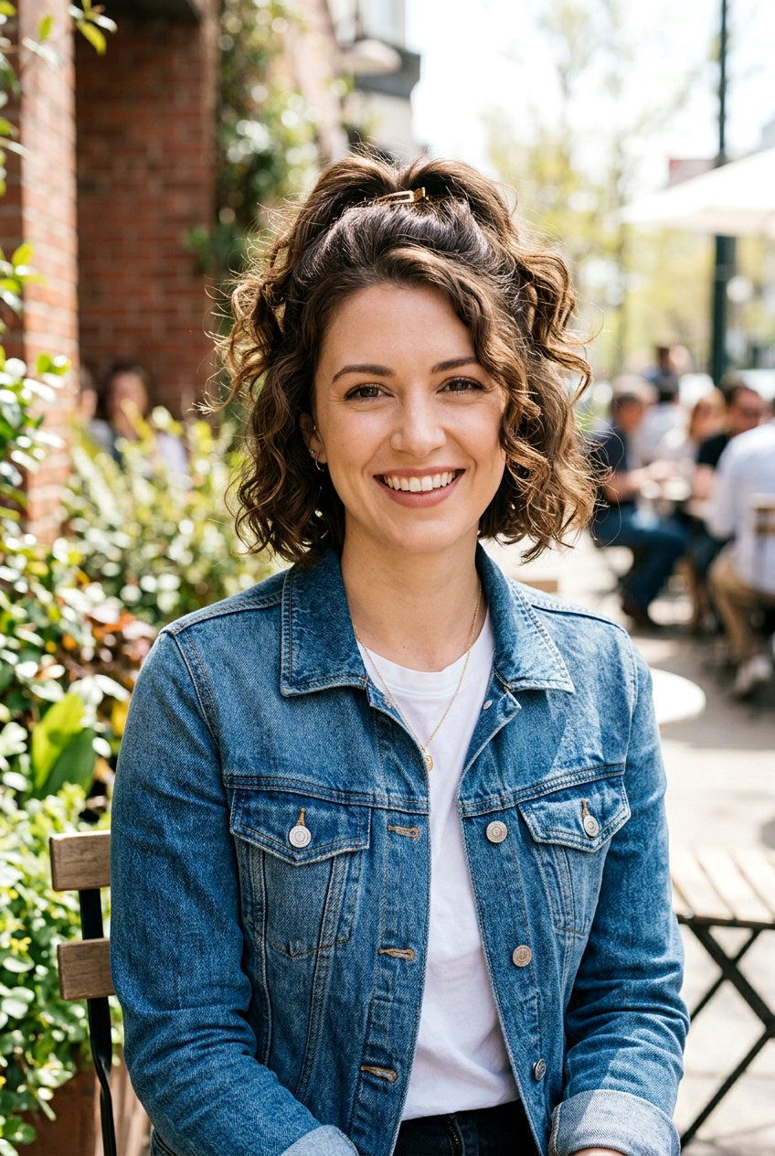 Half Up Half Down Short Bob - 20 birthday hairstyle for short bob hair - 20 birthday hairstyle for short bob hair