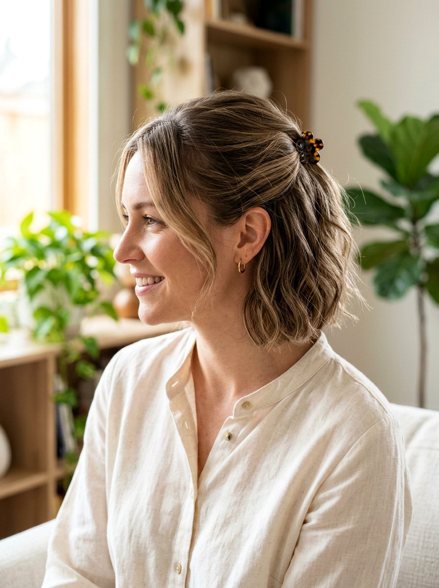 Half Up Half Down Short Bob - 20 interview hairstyle for short bob - 20 interview hairstyle for short bob