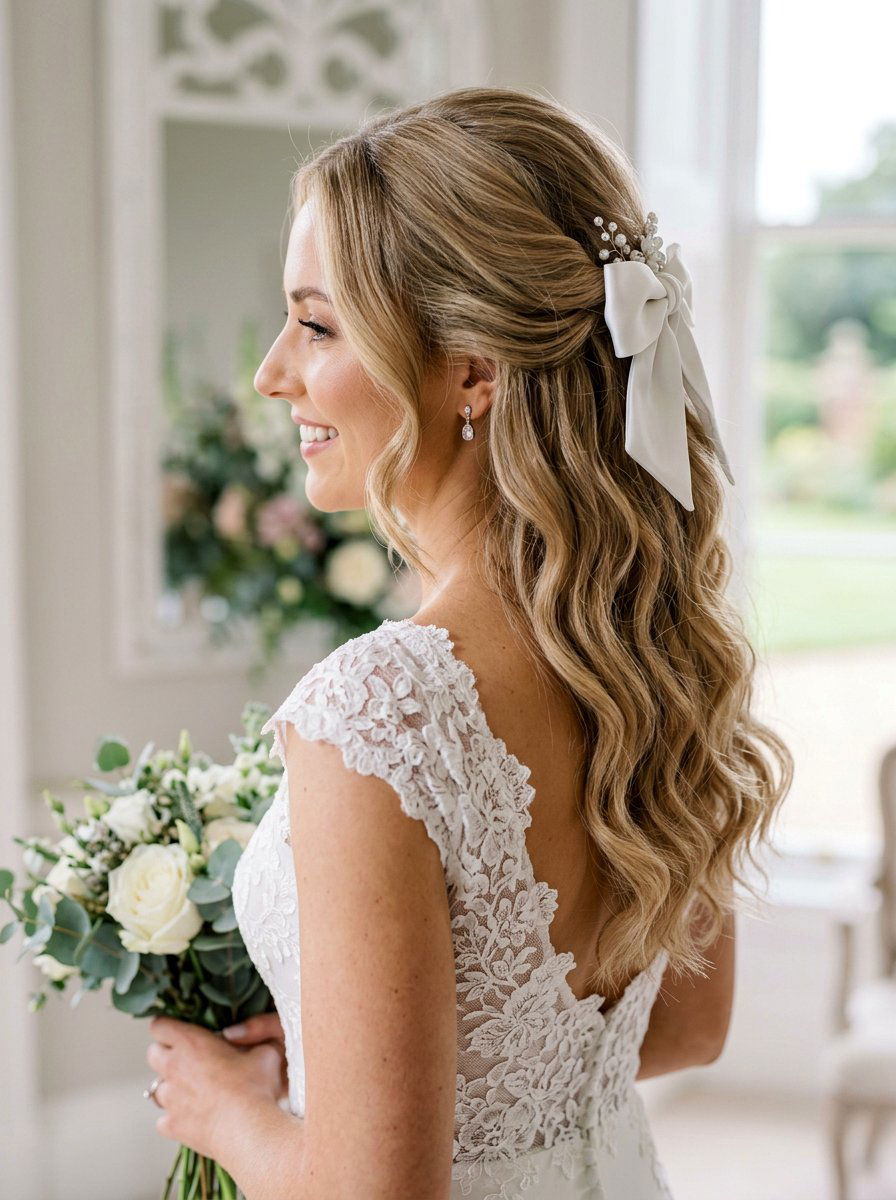 Half Up Half Down Shoulder Length Wedding Hair - 20 wedding hairstyles for shoulder length hair - 20 wedding hairstyles for shoulder length hair