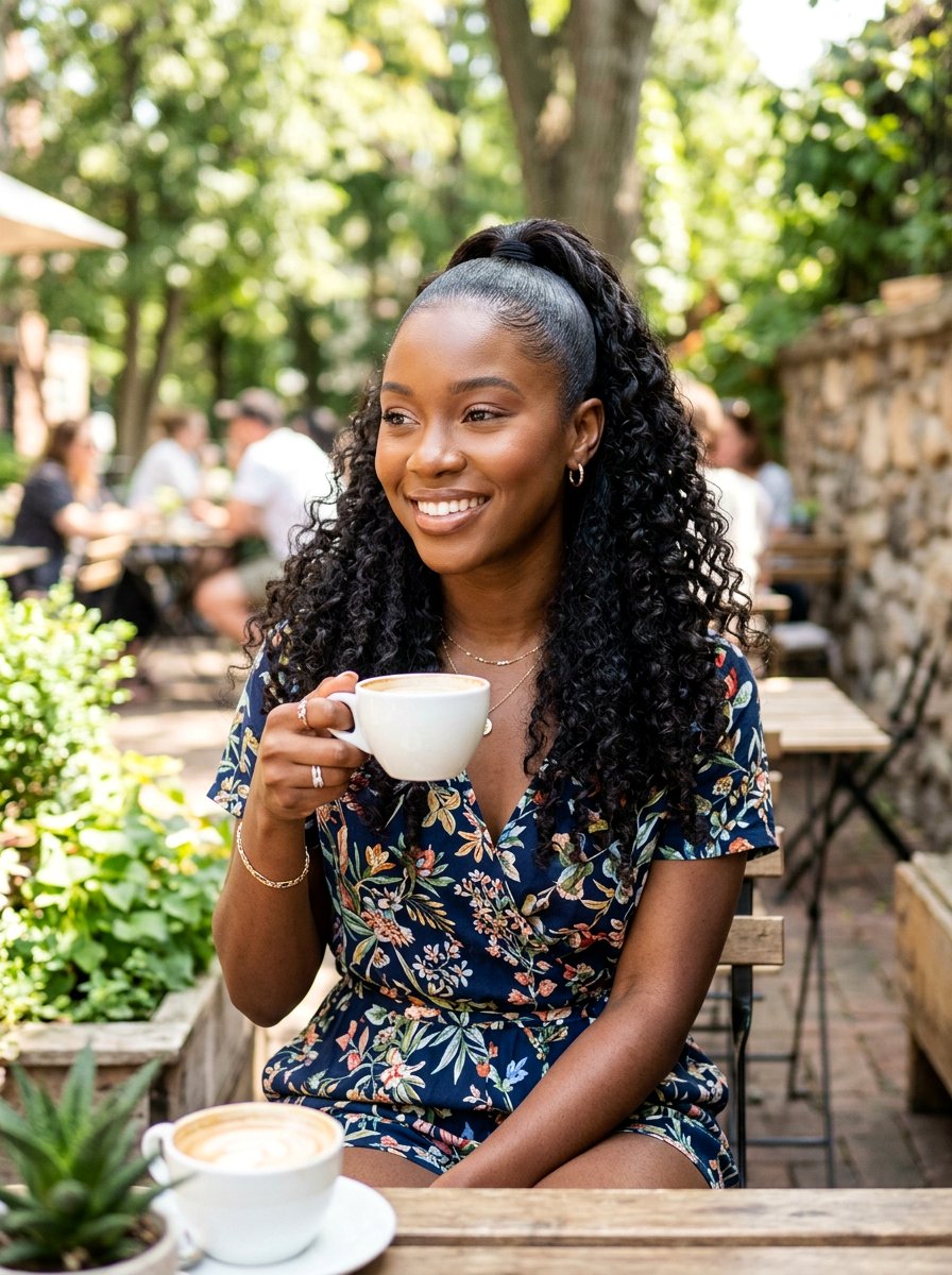 Half Up Half Down Sleek Ponytail For Black Women - 20 sleek ponytail for black women - 20 sleek ponytail for black women