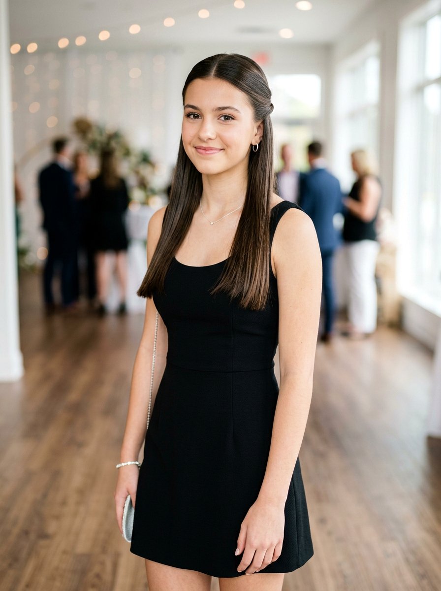 Half Up Half Down Sleek Straight - 20 homecoming half up hairstyle - 20 homecoming half up hairstyle