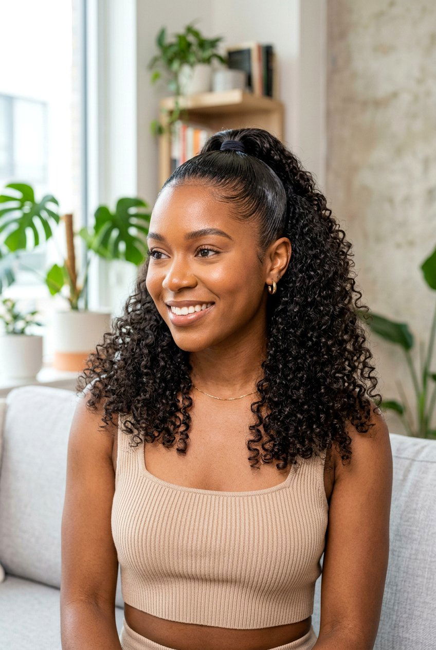 Half Up Half Down Slick Back Ponytail Natural Hair - 20 slick back ponytail for natural hair - 20 slick back ponytail for natural hair