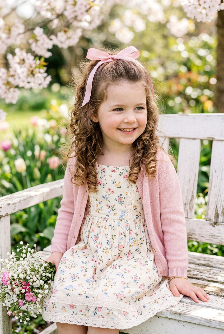 Half Up Half Down Soft Curls - 20 little girls soft curls hairstyle - 20 little girls soft curls hairstyle