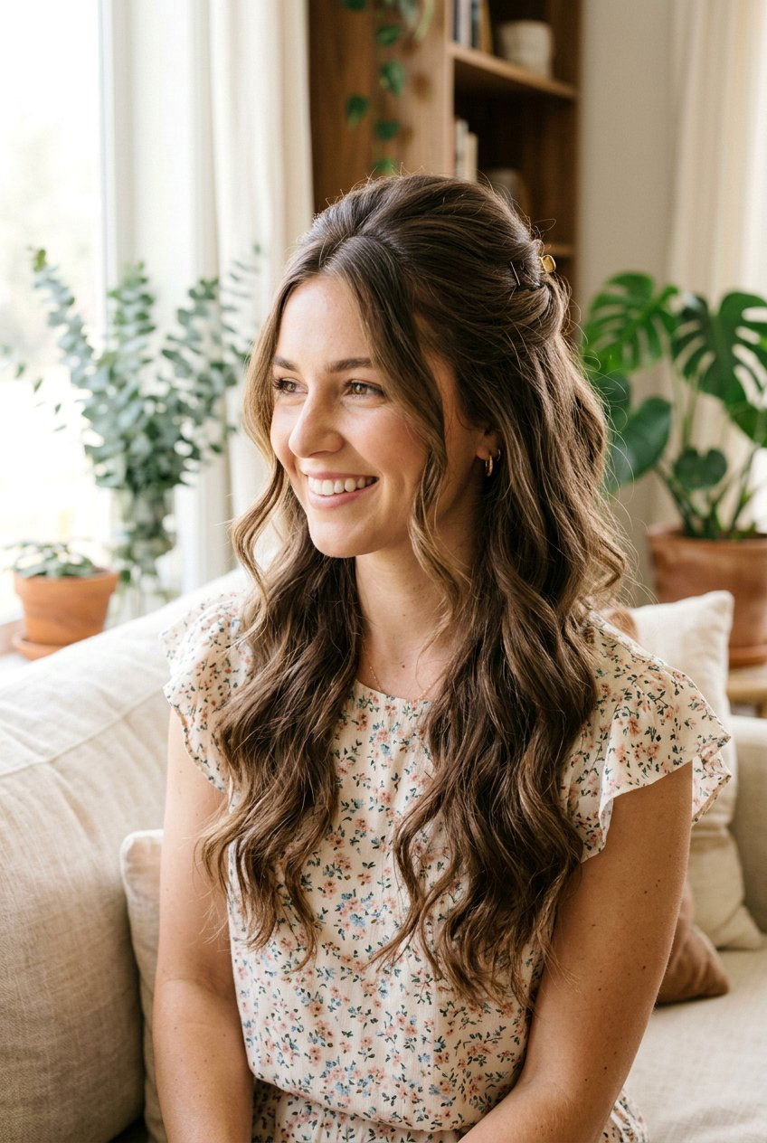 Half Up Half Down Spring Hair - 20 spring hairstyles for women - 20 spring hairstyles for women