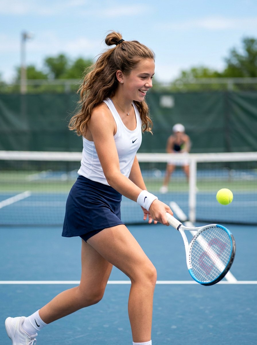 Half Up Half Down Tennis Hairstyle - 20 tennis hairstyles for girls - 20 tennis hairstyles for girls
