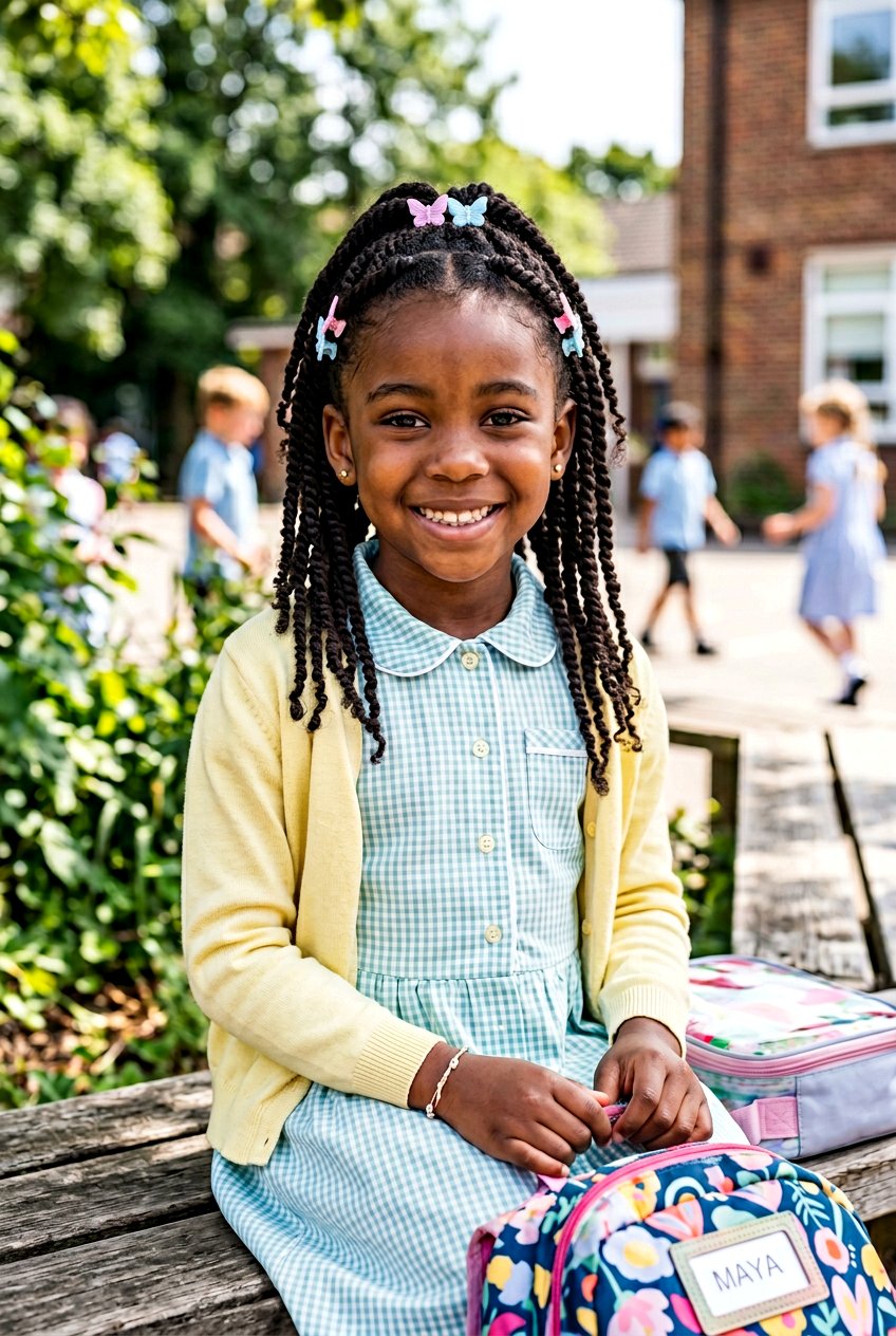 Half Up Half Down Twists - 20 little girls hairstyle ideas for school - 20 little girls hairstyle ideas for school