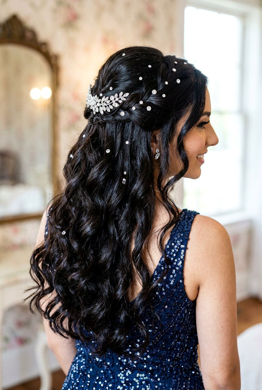 20 Perfect Half Up Half Down Prom Hairstyles for Your Night