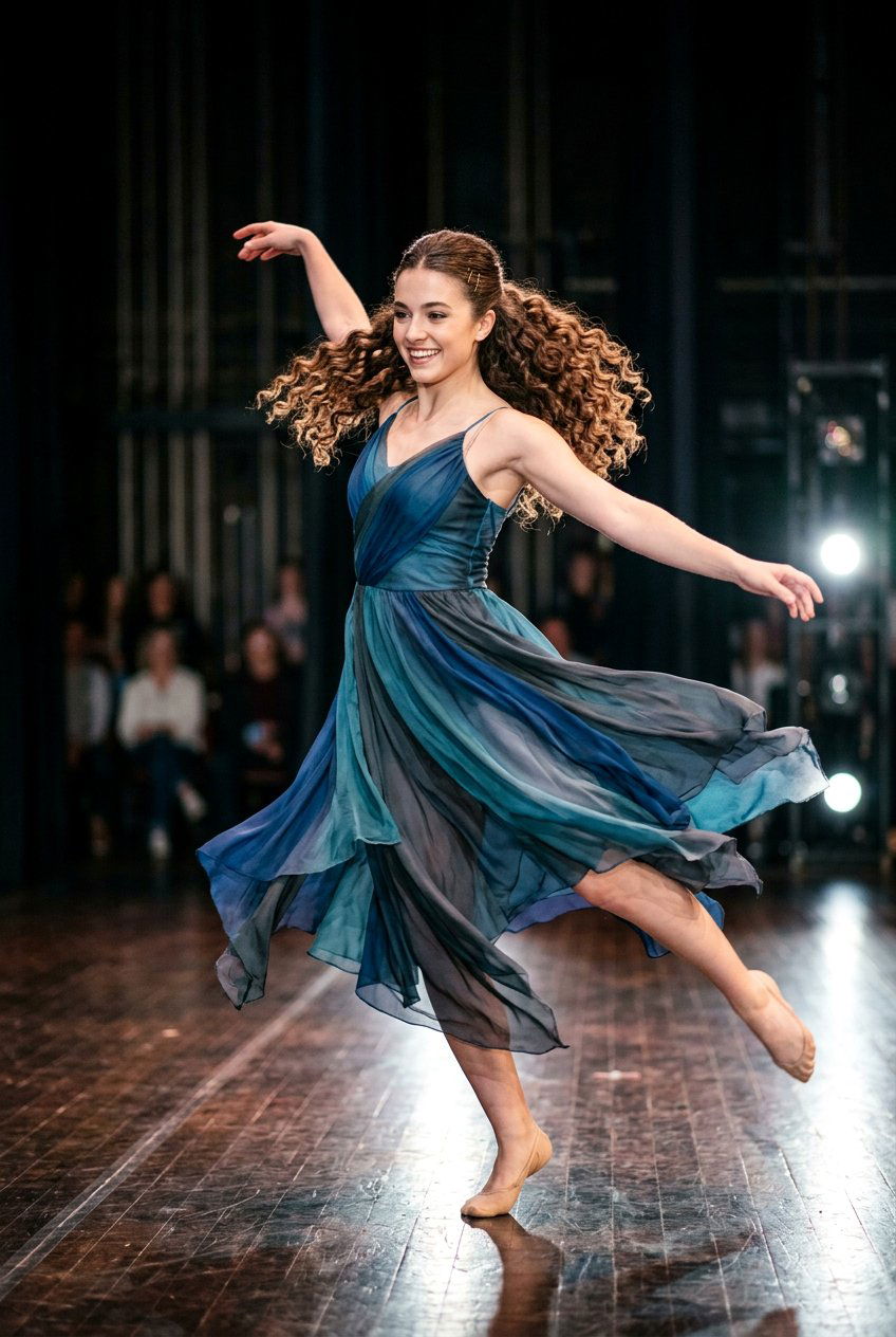 Half Up Half Down With Voluminous Curls - 20 competition dance hairstyles - 20 competition dance hairstyles