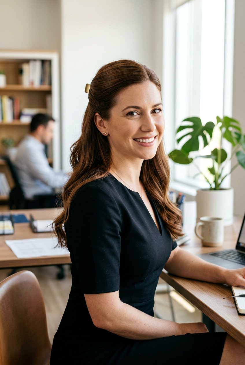 Half Up Half Down Work - 20 neat corporate hairstyle for medium hair - 20 neat corporate hairstyle for medium hair