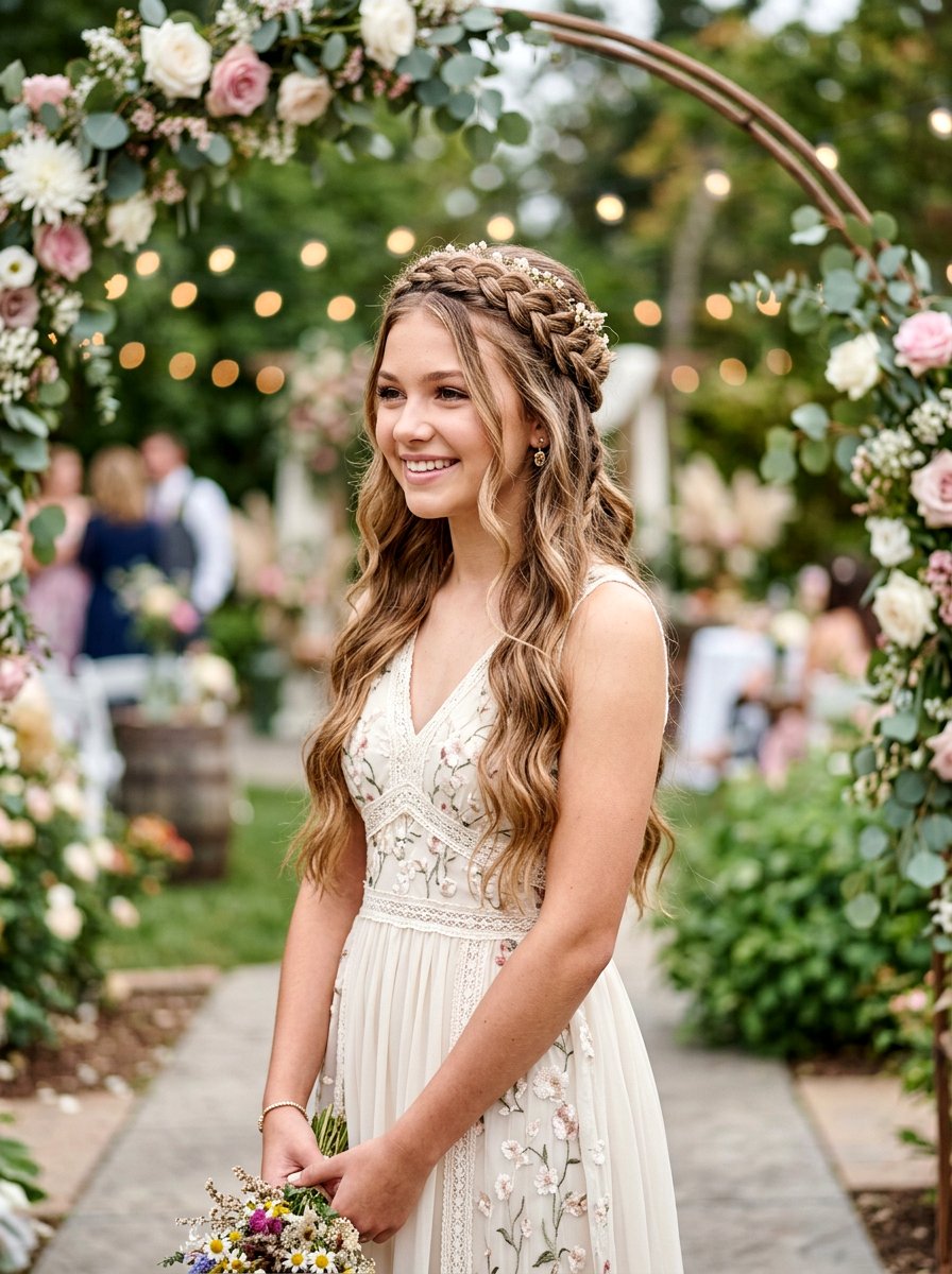 Half Up Half Down with Braids - 20 teen girls hairstyle ideas for prom - 20 teen girls hairstyle ideas for prom