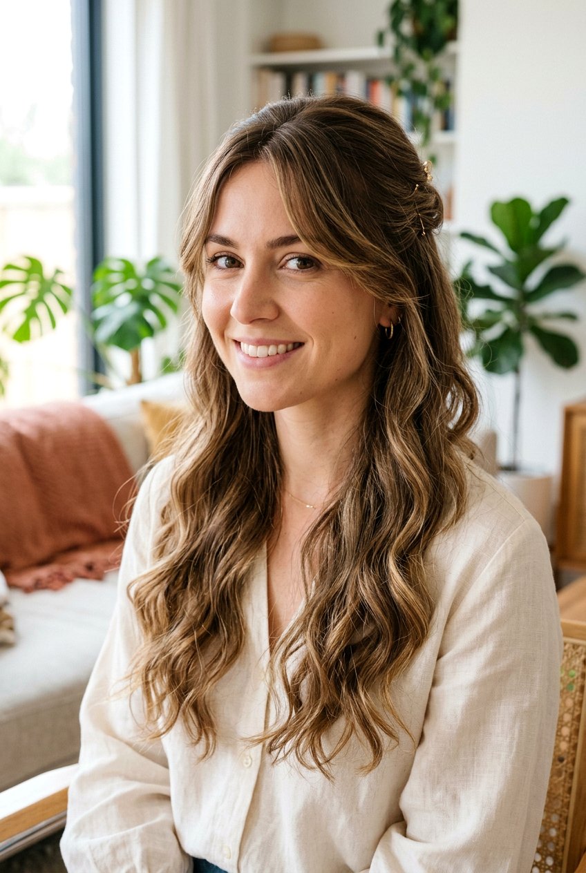 Half Up Loose Waves Hairstyle - 20 casual loose waves hairstyle - 20 casual loose waves hairstyle