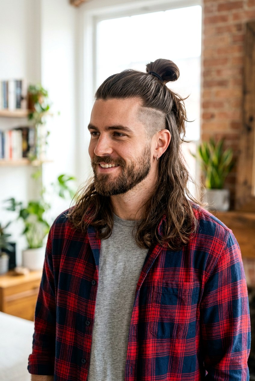 Half Up Man Bun Undercut - 20 man bun with undercut - 20 man bun with undercut