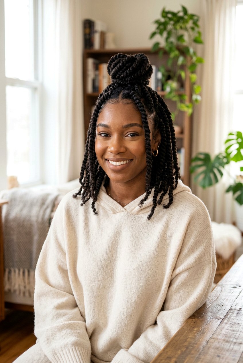 Half Up Marley Twist Bob - 20 marley twists bob for women - 20 marley twists bob for women