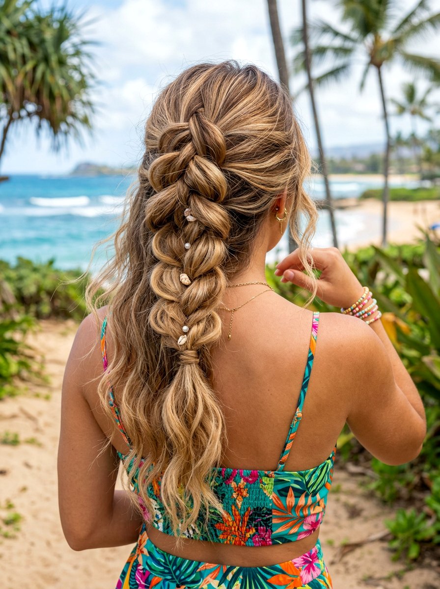 Half Up Mermaid Braid - 20 vacation half up braid hairstyle - 20 vacation half up braid hairstyle